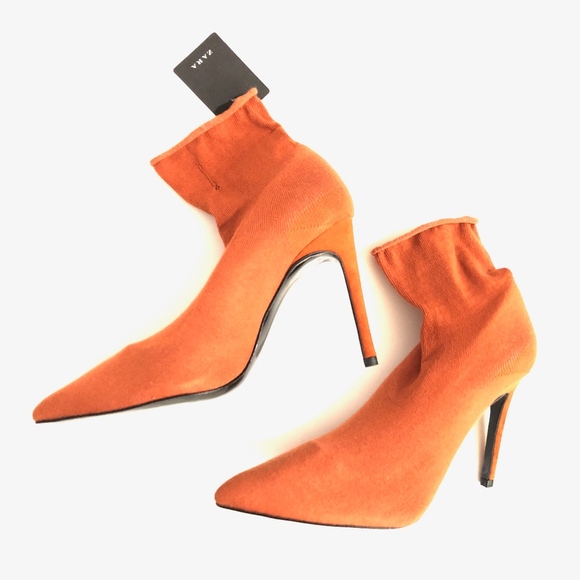 zara orange boots